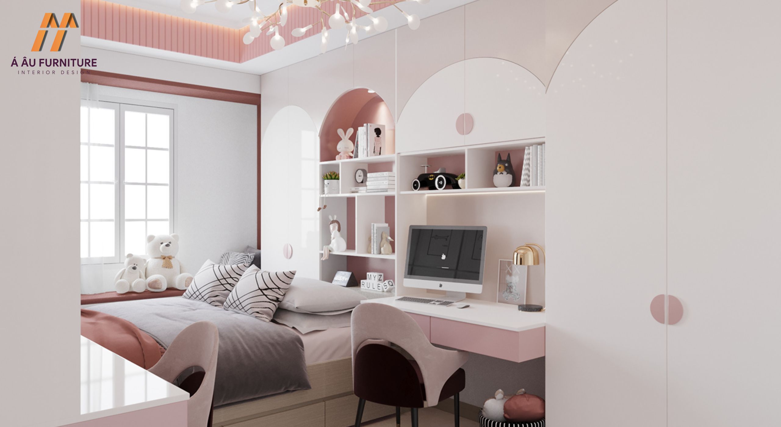 Phòng ngủ 10m2 cho bé