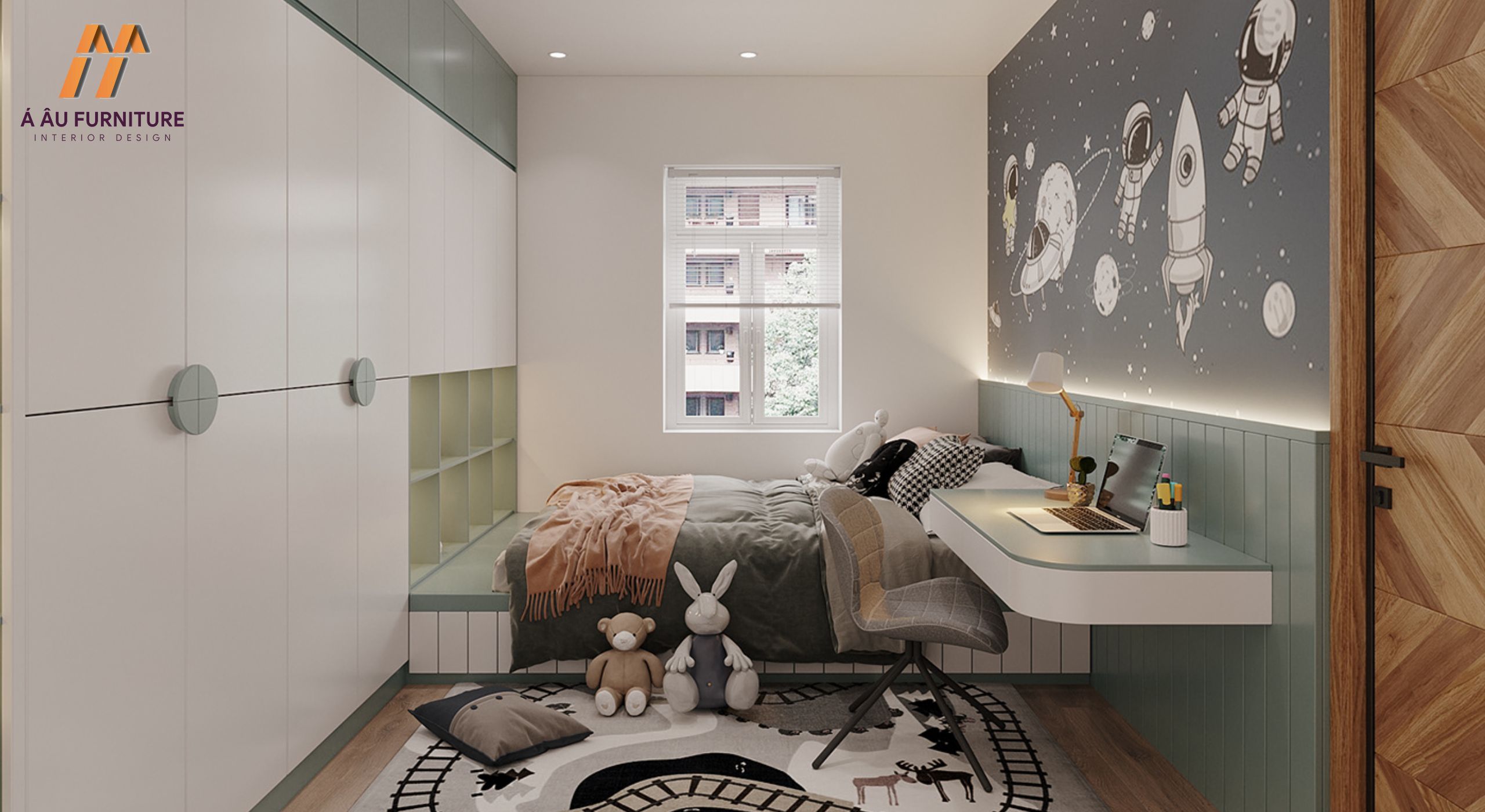 Phòng ngủ 10m2 cho bé