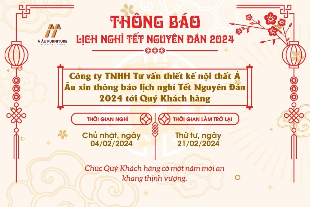 THÔNG BÁO NGHỈ TẾT NGUYÊN ĐÁN 2024