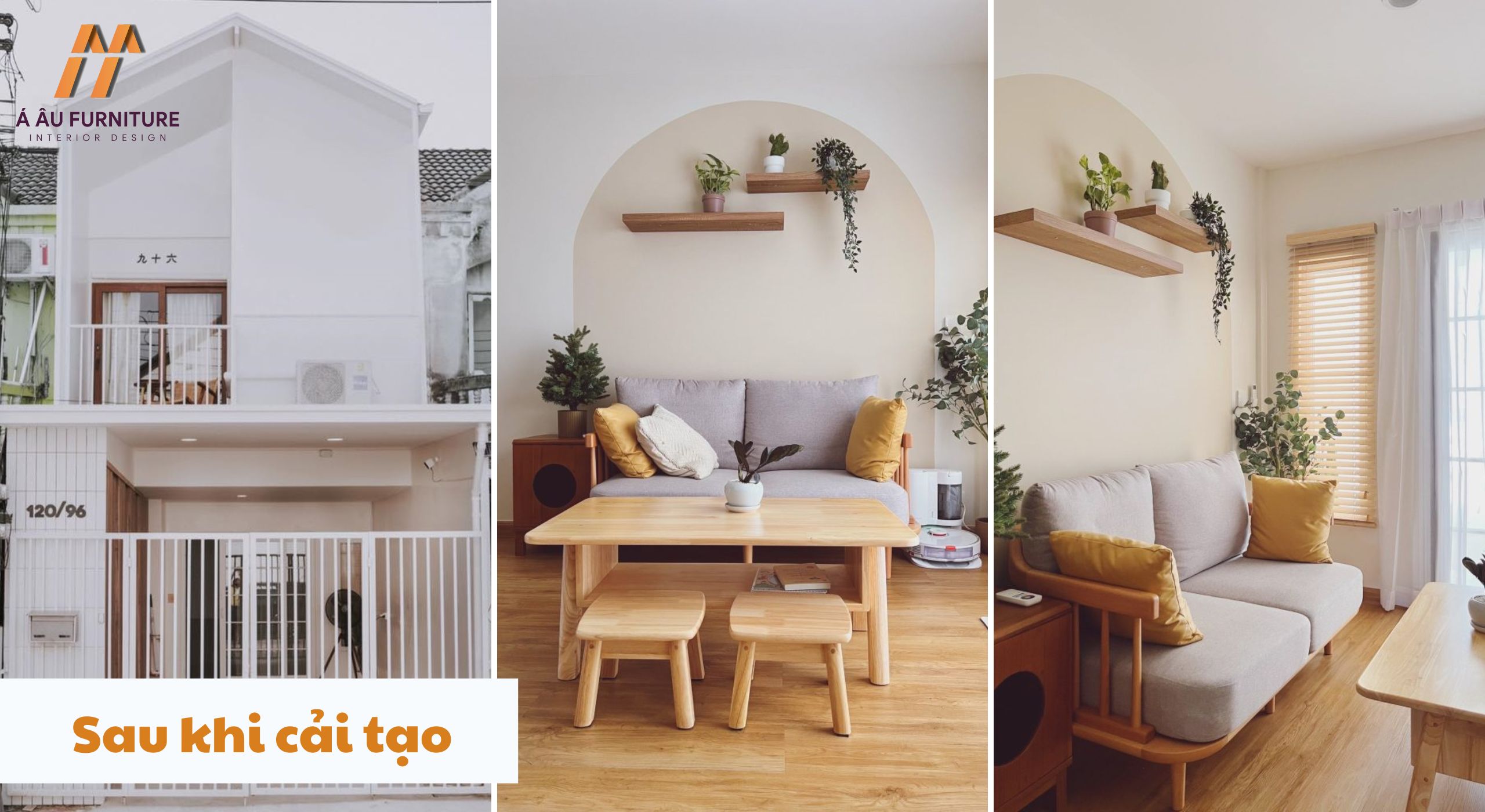 Cải tạo nhà phố 2 tầng theo phong cách tối giản