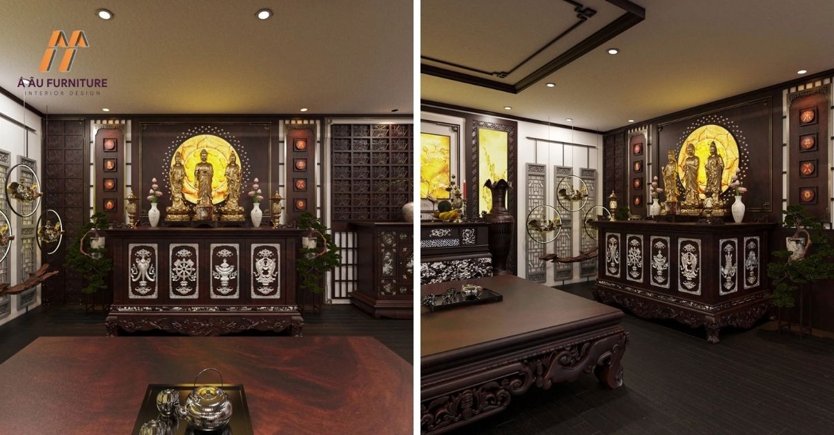 Thiết kế nội thất phòng thờ đẹp