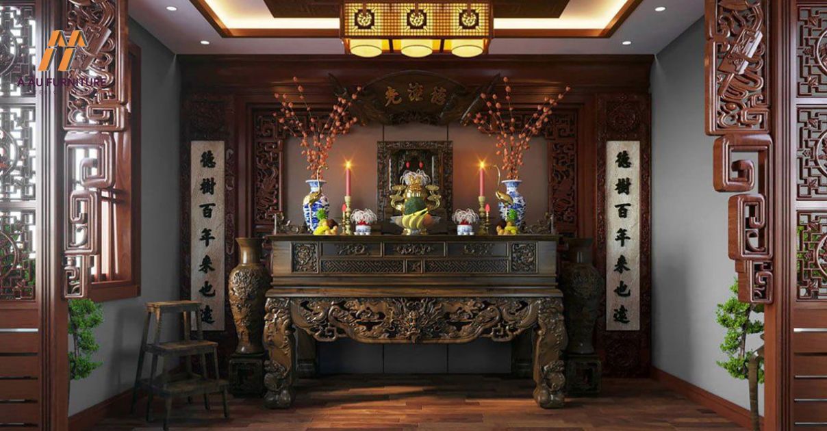 Thiết kế nội thất phòng thờ đẹp