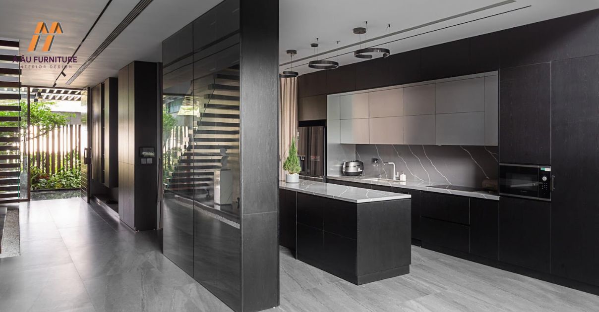 Mẫu nhà phố 150m2 - 3 phòng ngủ được thiết kế theo phong cách công nghiệp